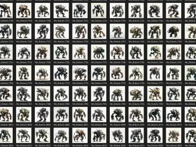 900 Robots Concept 8K Resolution - References 3D model