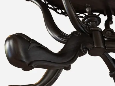 19th Century Anglo-Indian Marble-Top Table 3D model