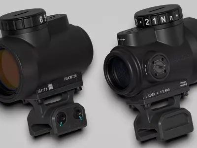 Trijicon MRO Reflex Sight Low-poly 3D model