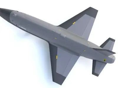 Anduril YFQ-44A FURY - The NEXT GENERATION FIGHTER Drone Low-poly 3D model