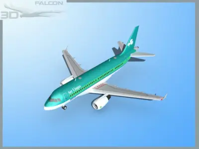 Falcon3D A319 Aer Lingus 3D model