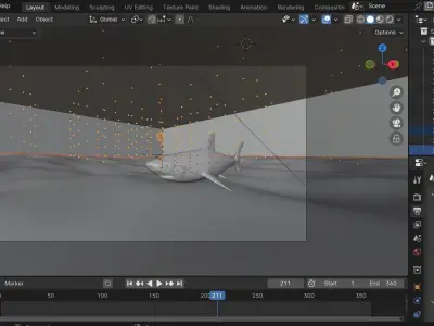 Caustic Shader for Blender Low-poly 3D model
