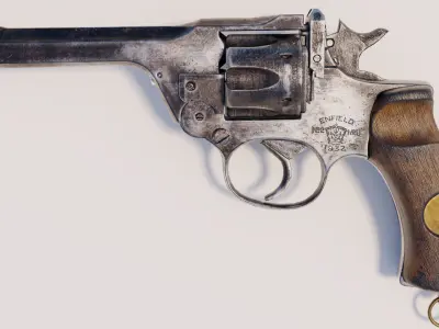 Revolver No2 Mark 1 Low-poly 3D model