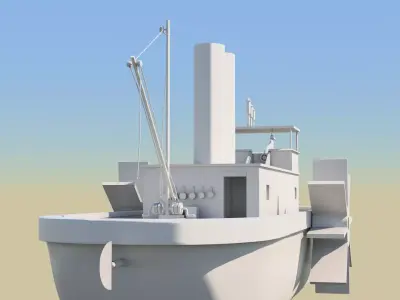 High Res Screen Version of Steamboat Willie 3D model