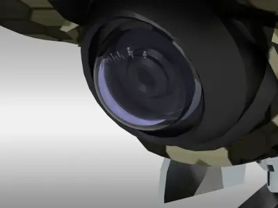 Advanced drone model - 3 variants Low-poly 3D model