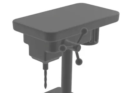 Drilling Machine Low-poly 3D model
