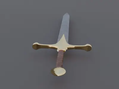 valkryss the blade of silent oaths Low-poly 3D model
