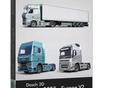 Dosch 3D - Trucks 2023 - Europe V2 3D model