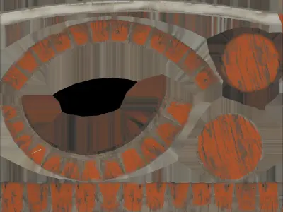 Wooden Barrel low-poly  Free low-poly 3D model