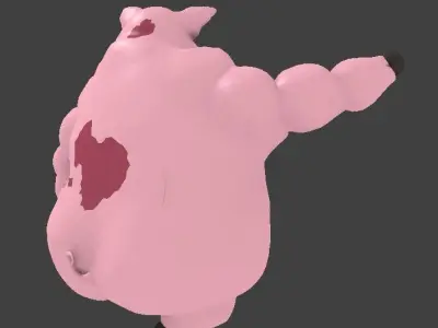 Funny Pig Low-poly 3D model