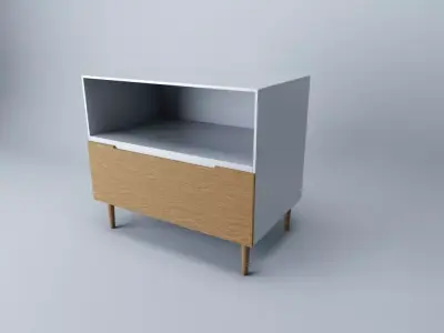 Wood Nightstands  Free low-poly 3D model