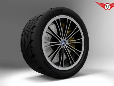 Volkswagen wheel Free 3D model