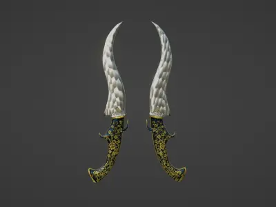 Stylized Dagger Low-poly 3D model