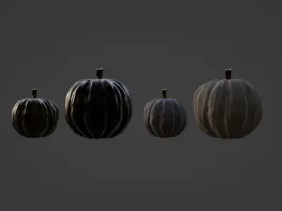 Pumpkins 3DModel part of the Halloween package Free 3D model