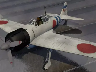 Mitsubishi A6M2 Zeke 3D model