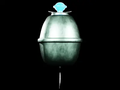 Eihandgranate M39 blue - made in Blender Low-poly 3D model