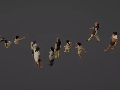 Native American People 3D Model Collection