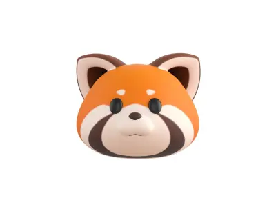 Prop170 Red Panda Head 3D model