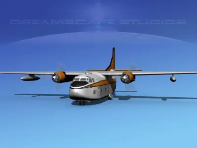 Fairchild C-123B Provider Essex Cargo 3D model