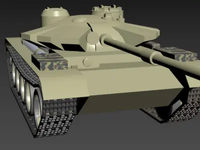 t-72 B tank 3D model
