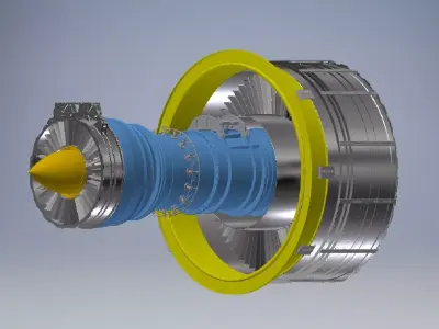 Jet Engine Assembly 3D model