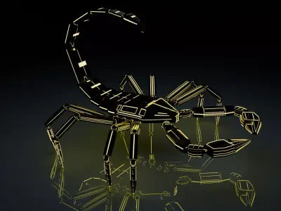 Sci fi robot scorpion Low-poly 3D model