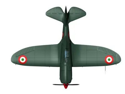 Reggiane Re2002 Ariete II 3D model