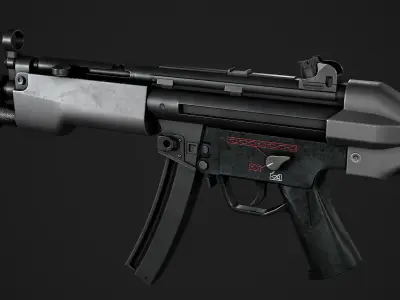 AAA MP5 Game Ready PBR Low-poly 3D model