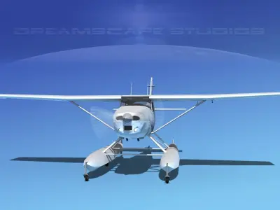 Cessna 182 Skylane Seaplane V05 3D model
