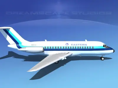 Douglas DC-9-20 Eastern Airlines 3D model
