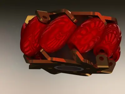 Mecanum wheel Low-poly 3D model