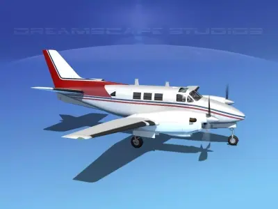 Beechcraft King Air C90 V09 3D model