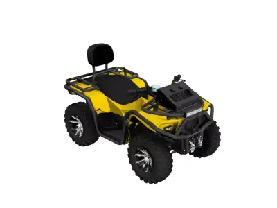 Utility ATV Quad Bike All Terrain Offroad Vehicle 3D model