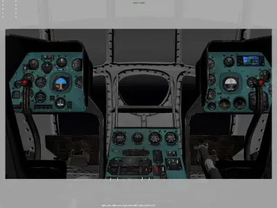 Rescue helicopter Low-poly 3D model