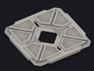 Brutalist Benches 27 Low-poly 3D model