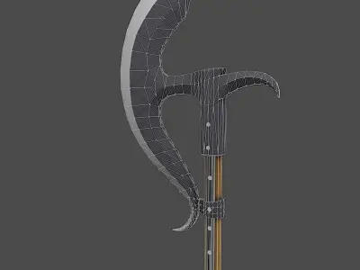 Bardiche sword Low-poly 3D model
