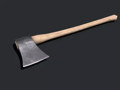 Lumberjack Axe Low-poly PBR Free low-poly 3D model