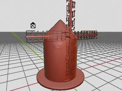 windmill Free low-poly 3D model