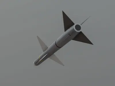 AIM-7M Sparrow Low-poly 3D model
