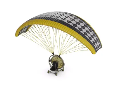 Powered Paraglider Low-poly 3D model