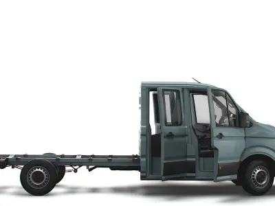 VW Crafter Chassis DoubleCab L2 HQInterior 2023 3D model