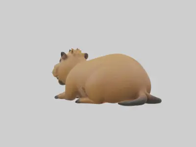 Capybara Model 1 Low-poly 3D model