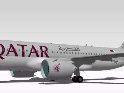 Qatar Airlines 3D model