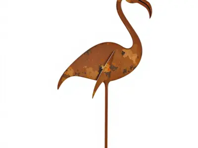 Rustic Flamingo Ornament D Model Pack Low-poly 3D model