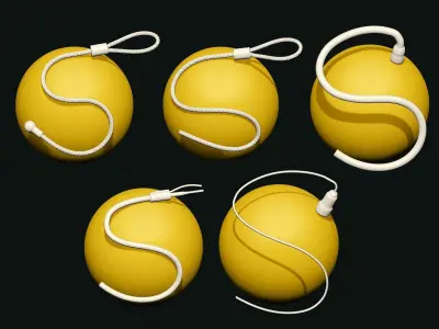 44 IMM CABLES and HOSES FOR ZBRUSH HIGH and LOW POLY VOL 02 Low-poly 3D model