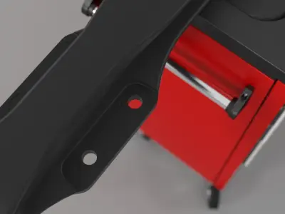 Truck front axle single beam Low-poly 3D model