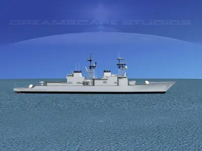 Spruance Class DD982 USS Nicholson 3D model