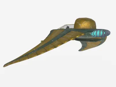  battle glider Low-poly 3D model