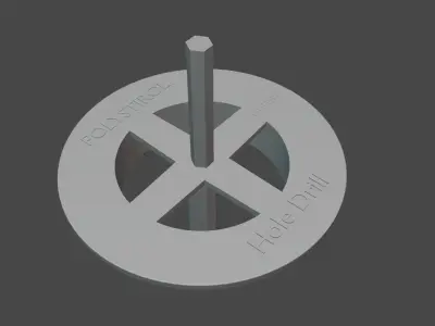 Polystyrene Hole drill 3D model