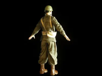 US Soldier WWII 3D model